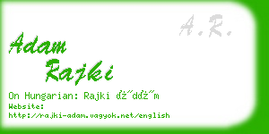 adam rajki business card